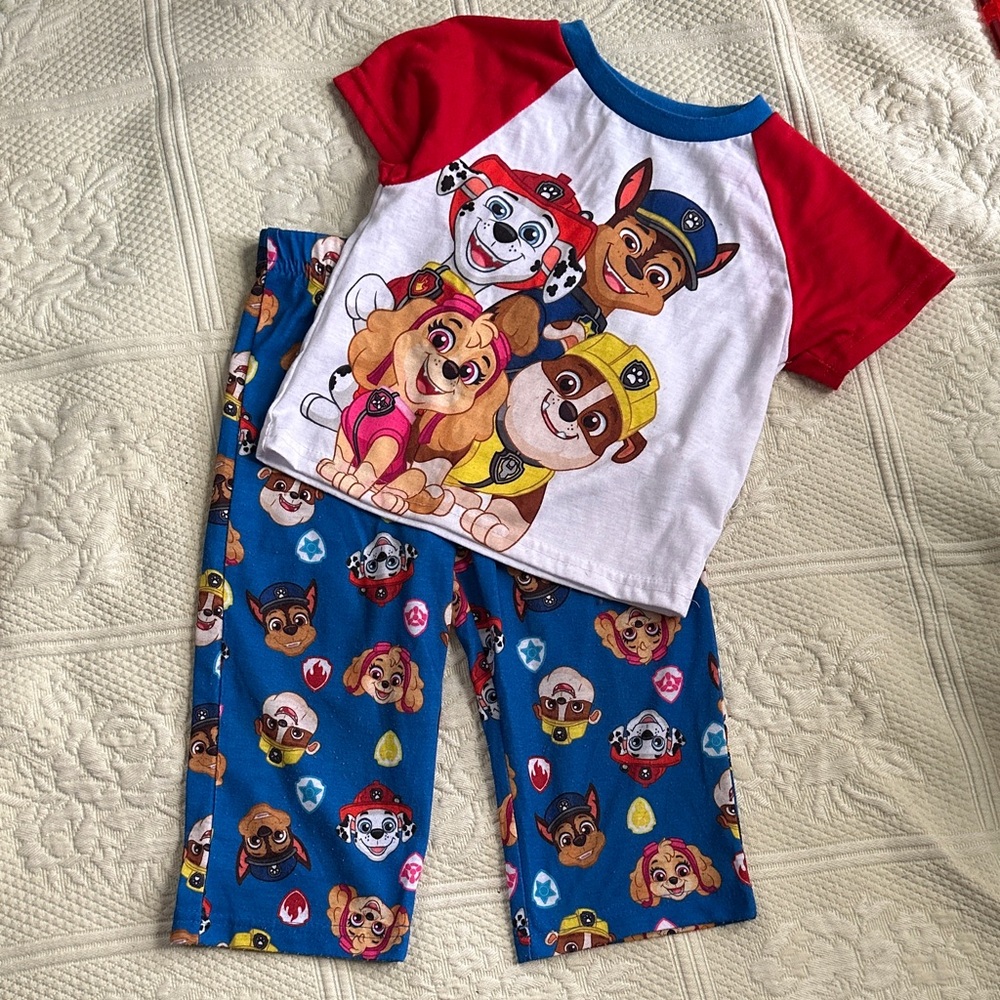 Paw Patrol Kids Pajama Set - Red, White, and Blue